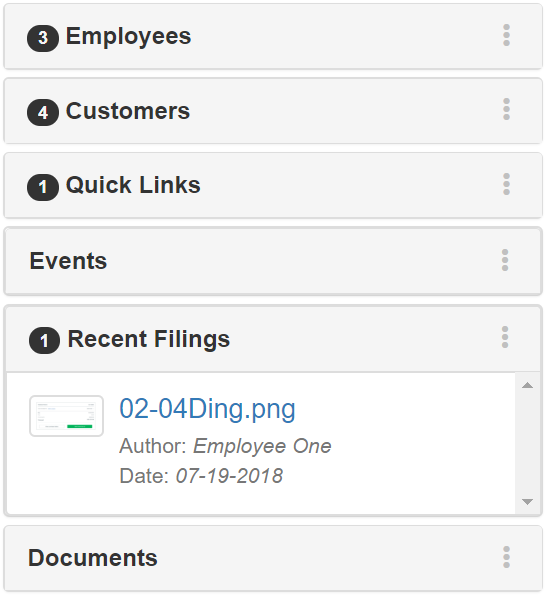 Recent Filings image